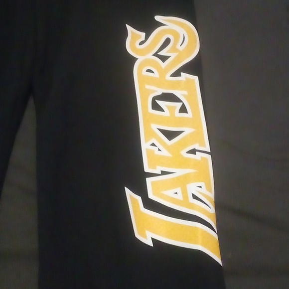 Mitchell and Ness Large LA Lakers City Champs Hardwood Classics Jogging Pants - Picture 2 of 7